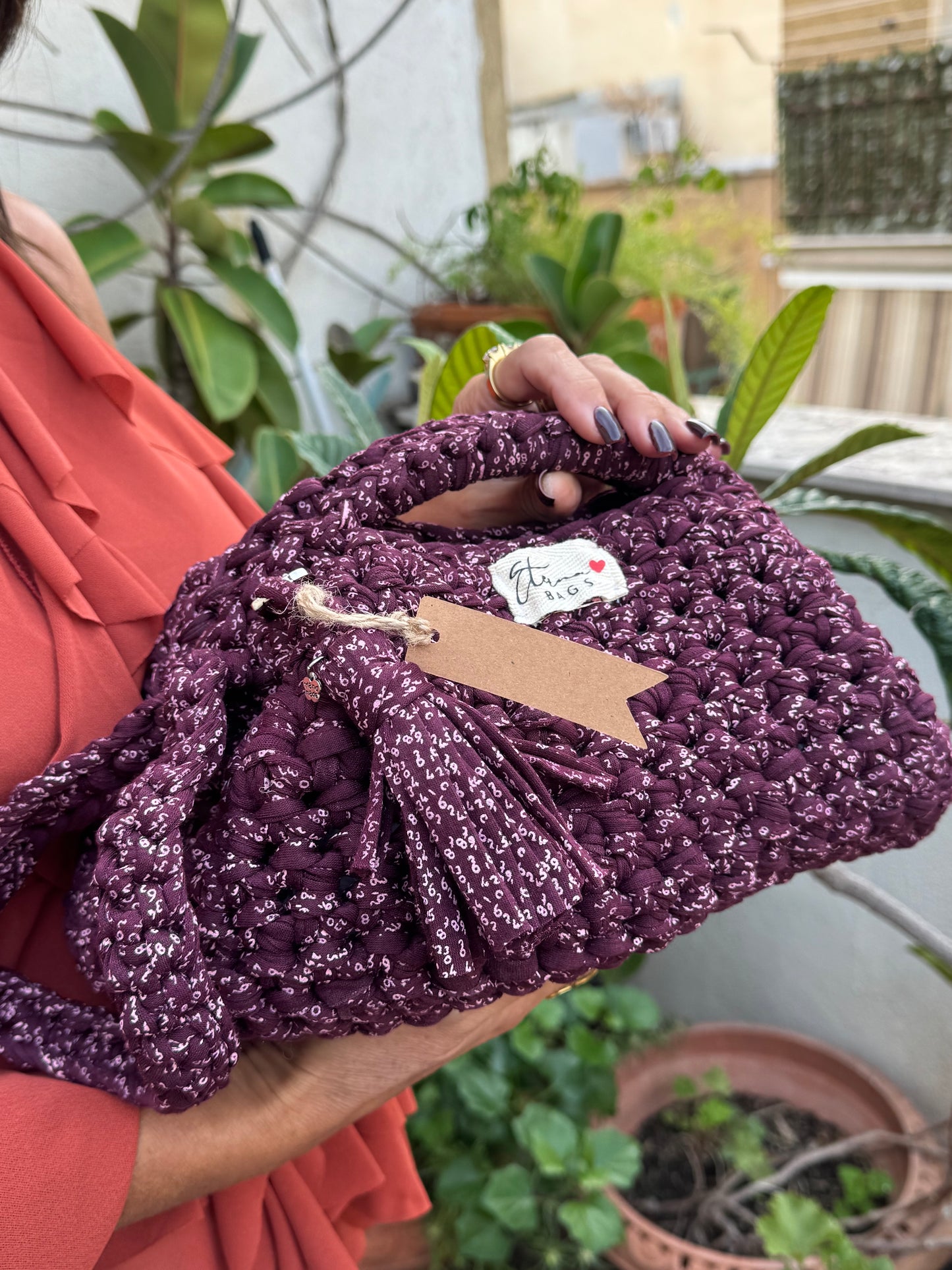 Clutch bags handmade "Bordeaux Code"