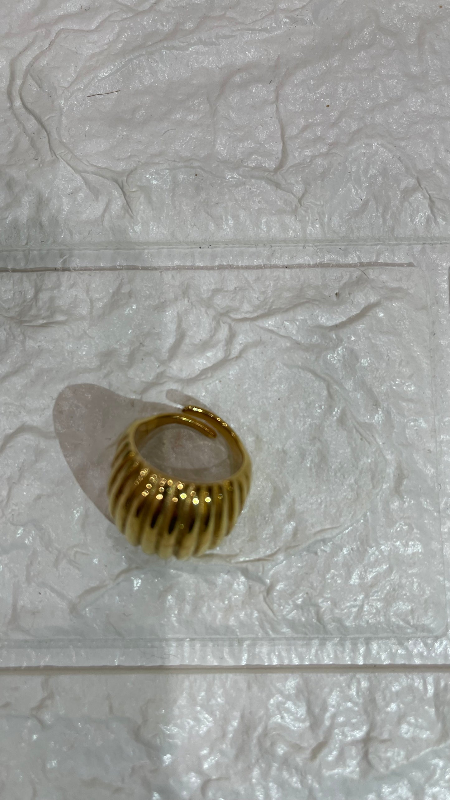 Anello maxi zigrinato, "regolabile"