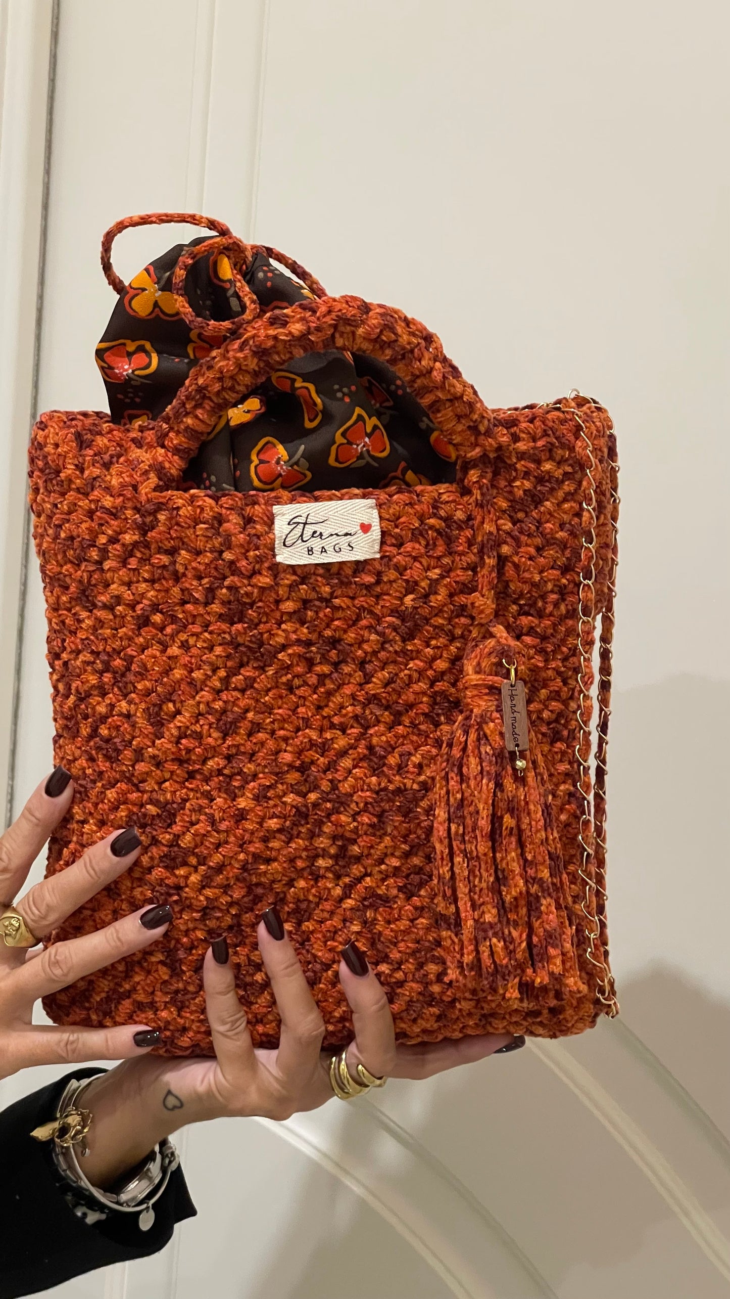 Rebel velvet bag Handmade "con sacchetto estraibile e tracolla"