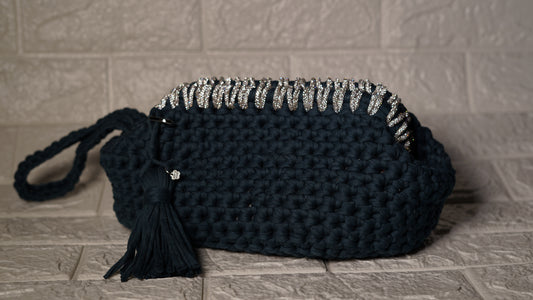 Clutch bags handmade "TEAL GLOW"