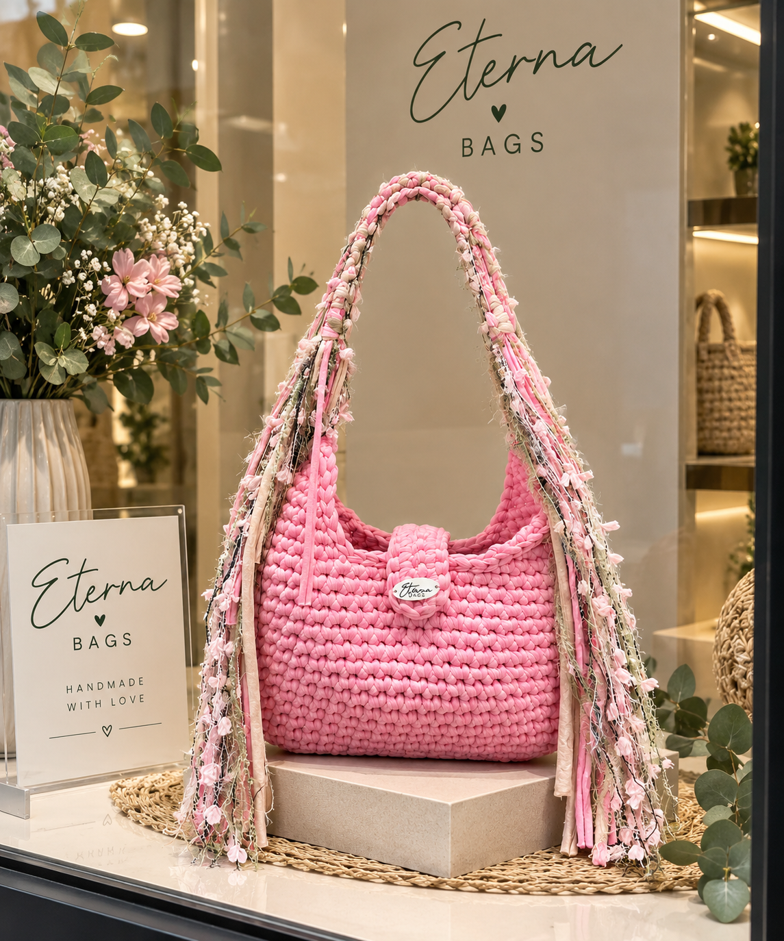 🌸 Eterna Pink – Handmade Bag 🌸