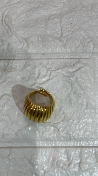 Anello maxi zigrinato, "regolabile"
