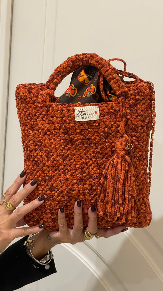 Rebel velvet bag Handmade "con sacchetto estraibile e tracolla"