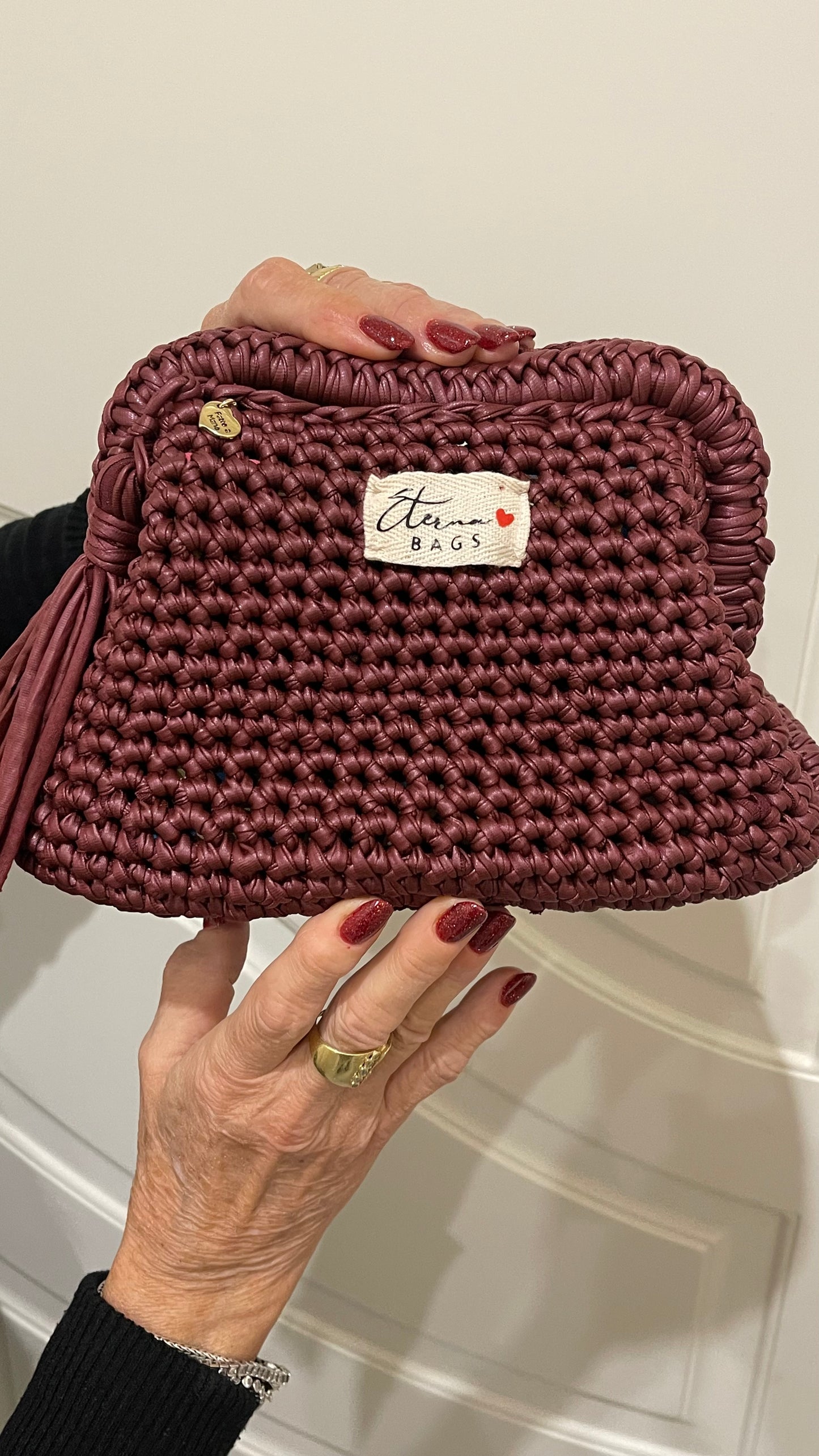 CLUTCH BAGS "BURGUNDY LEATHER"  CM23