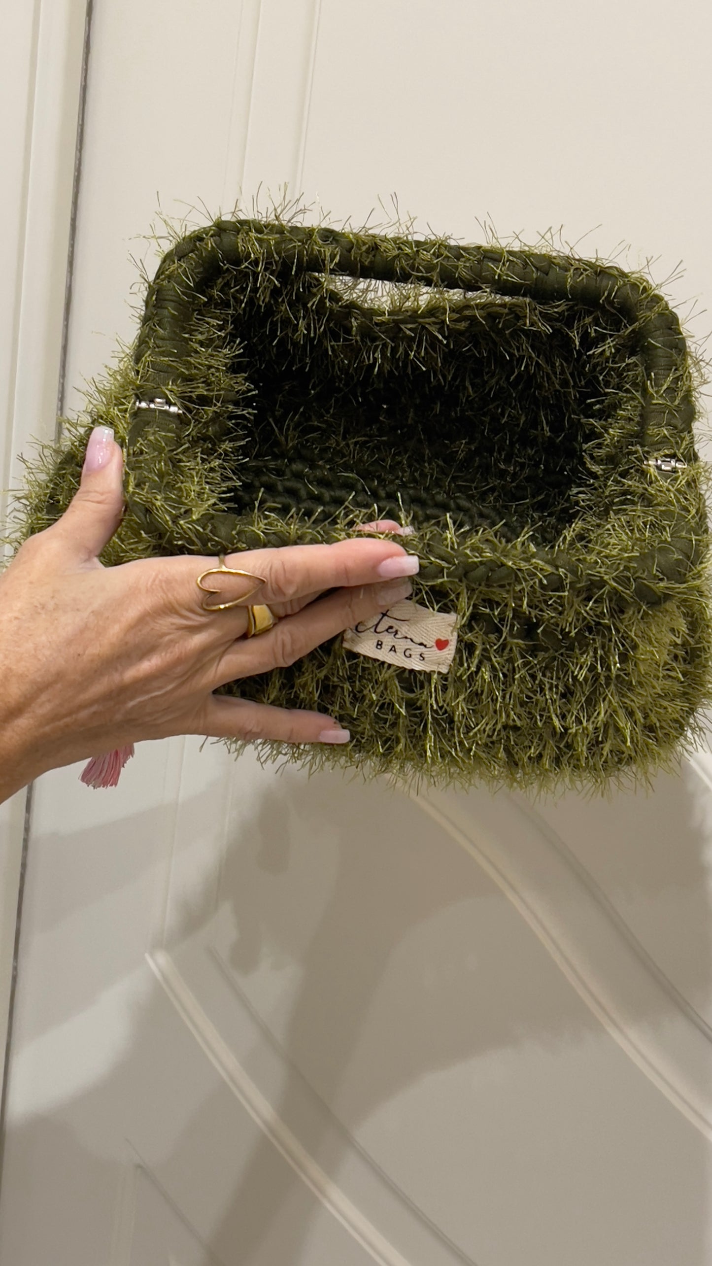 Clutch bags "shaggy" "Fluffy" handmade cm25