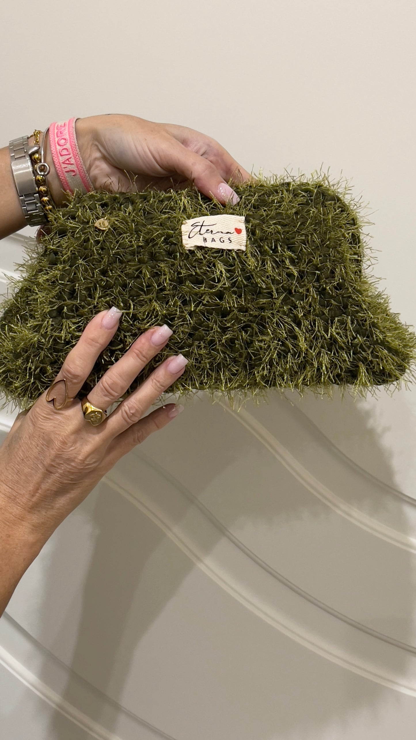 Clutch bags "shaggy" "Fluffy" handmade cm25