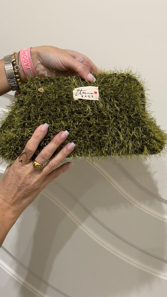 Clutch bags "shaggy" "Fluffy" handmade cm25