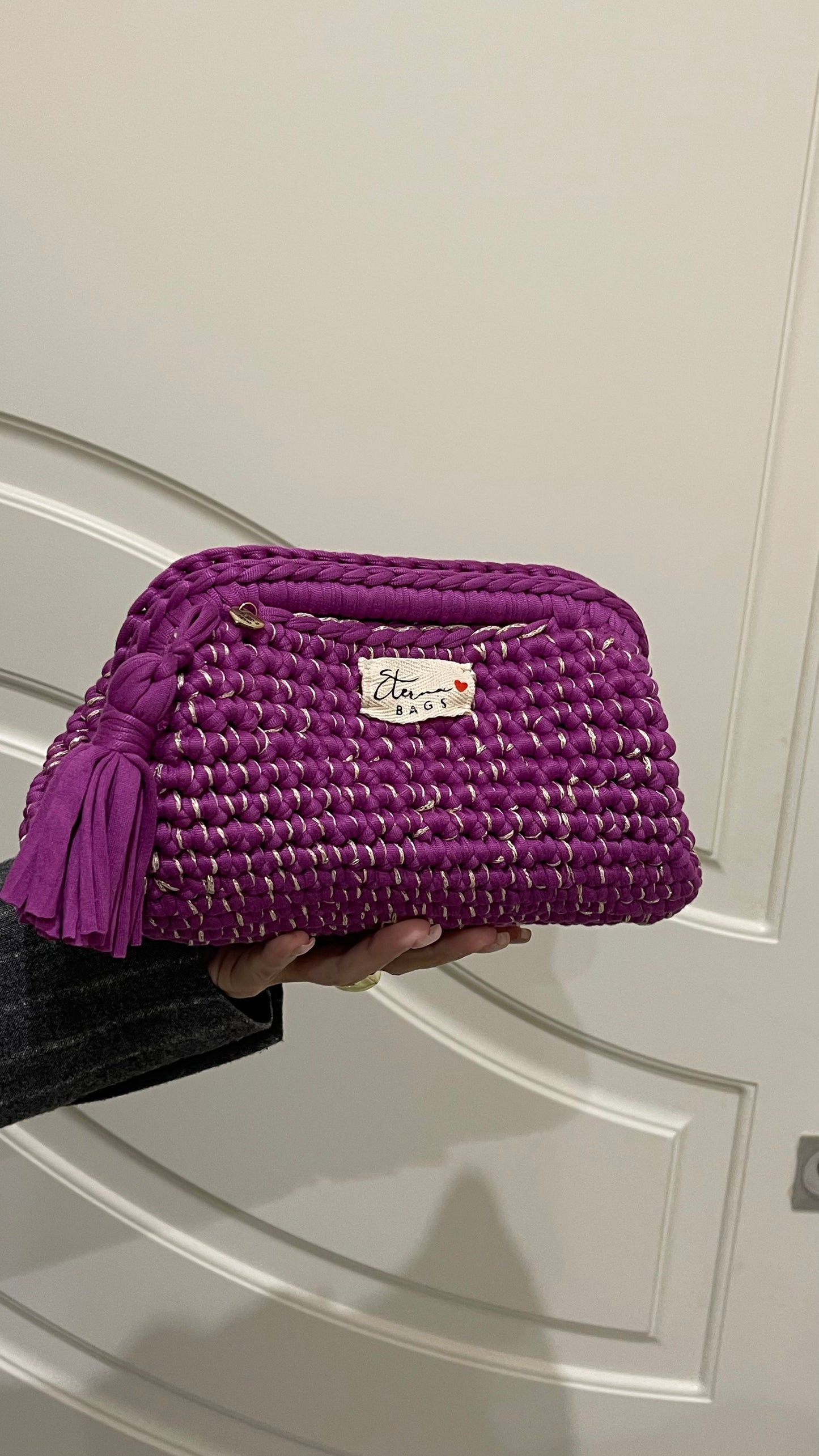 clutch bags "Bold lurex" handmade cm25