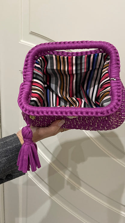 clutch bags "Bold lurex" handmade cm25